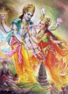Lakshmi garlanding Vishnu - pinterest.com/pin/381609768401240290/